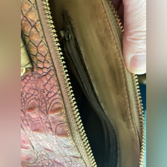 BRAHMIN Vivian Dome Bag Light Almond Color Purse Top Handles & Shoulder Strap - Picture 8 of 16